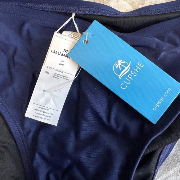 Cupshe Navy Embroidered Bikini Set - Picture 3 of 5